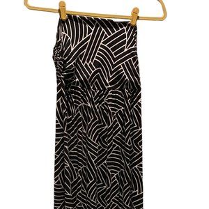 Hourglass Lilly Strapless Flowy Tube Top Maxi Dress Black & White (XS)